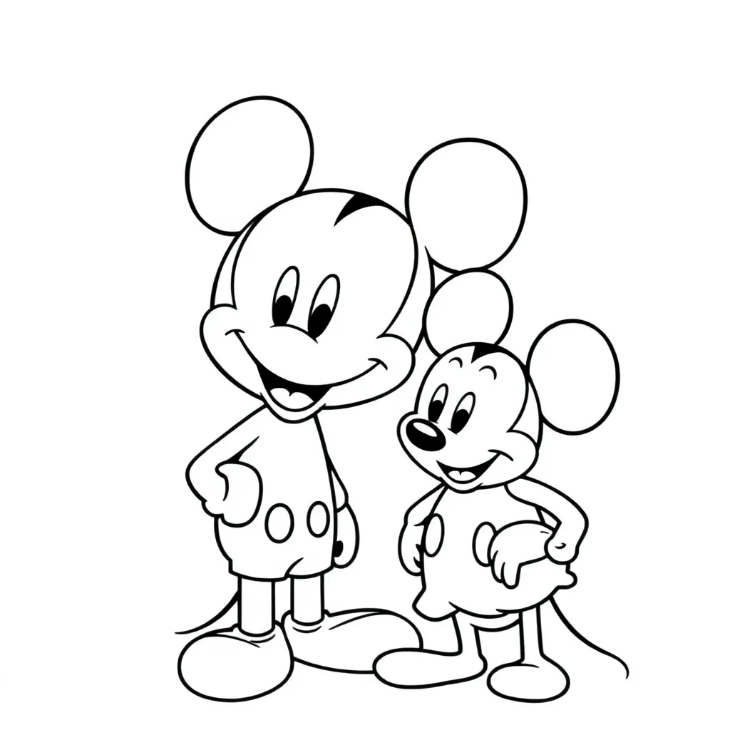 Mickey Mouse Disney Cartoon Kinderen Creatief coloring page for children