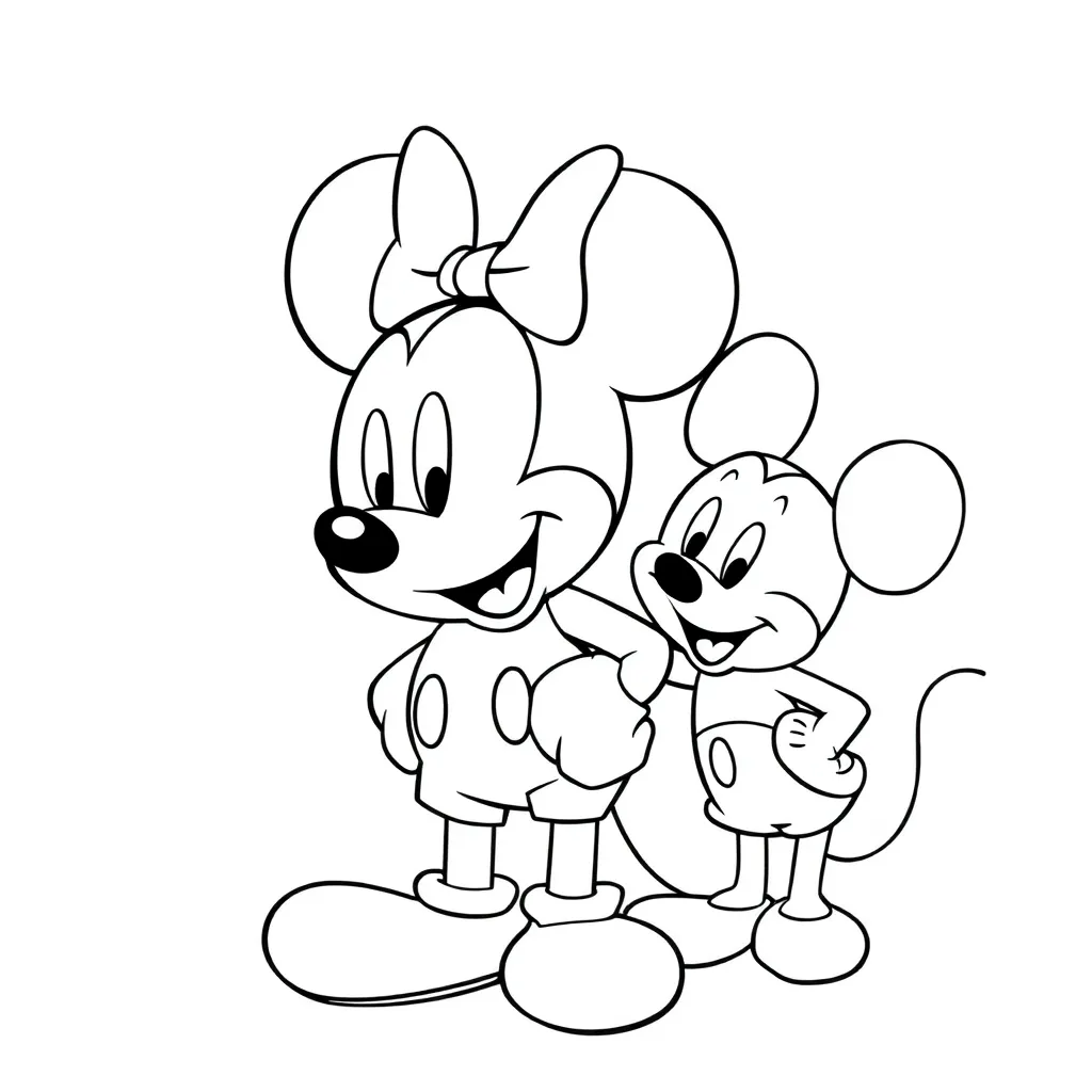 Mickey Mouse Disney Cartoon Kinderen Tekenen coloring page for children