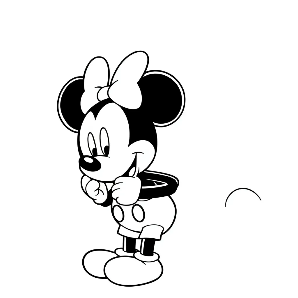 Mickey Mouse Disney Cartoon Kindertekening Creatief coloring page for children