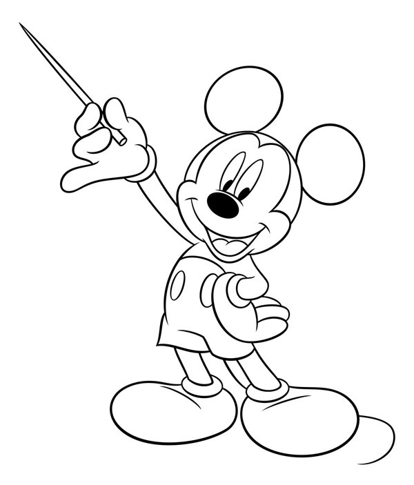 Mickey Mouse Toverstaf coloring page for children