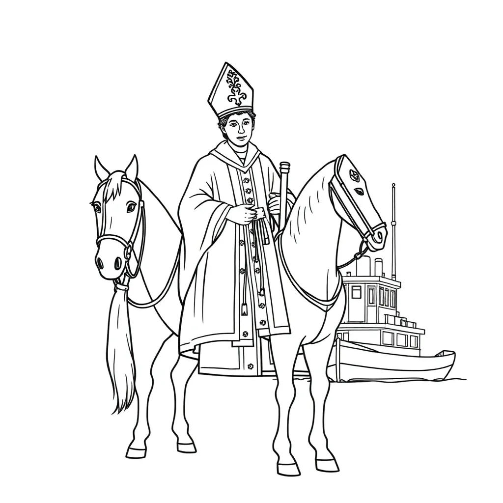 Mijter coloring page for children