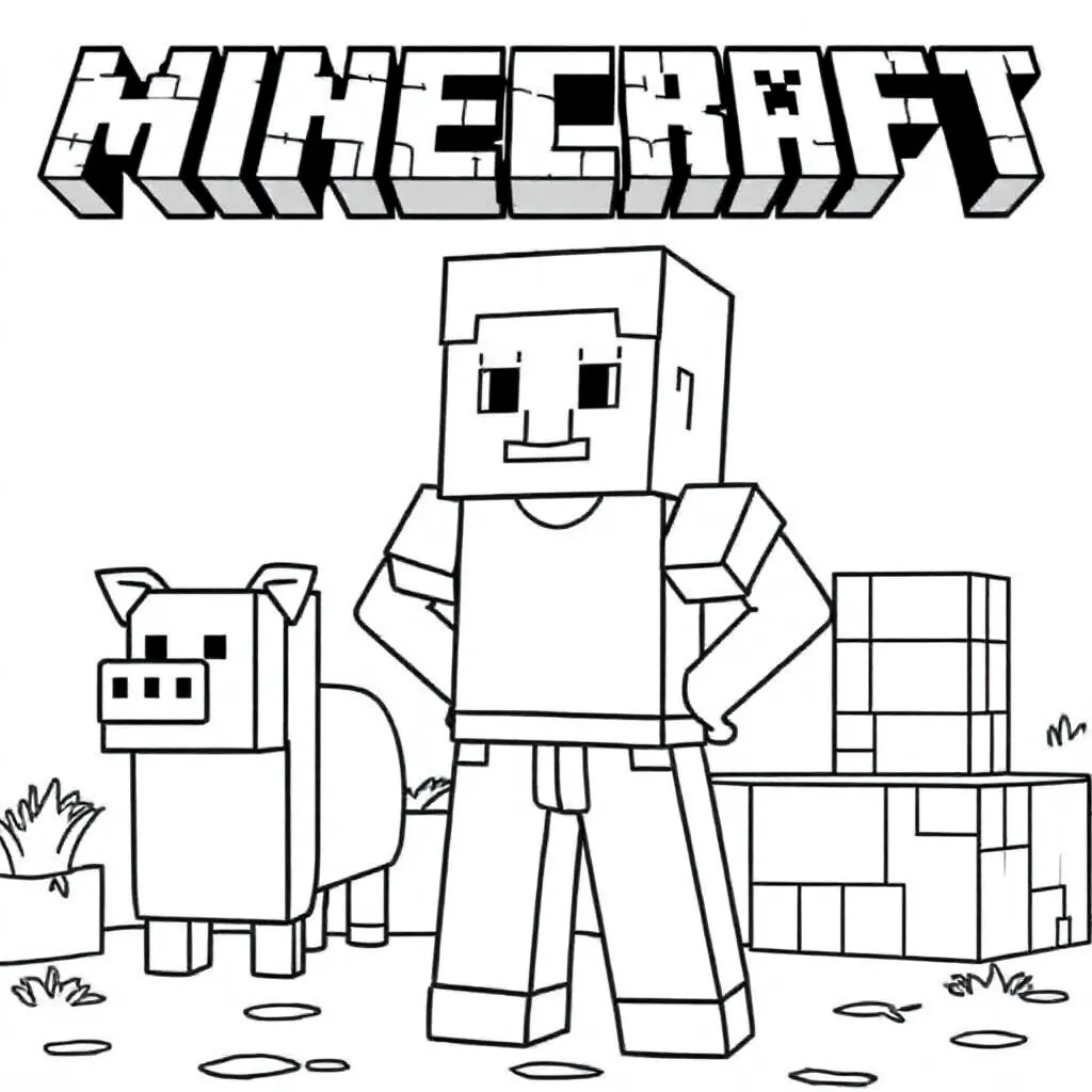 Minecraft Met Naam Jay coloring page for children