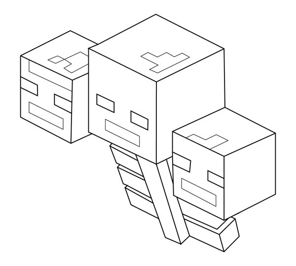 Minecraft Verwelken coloring page for children
