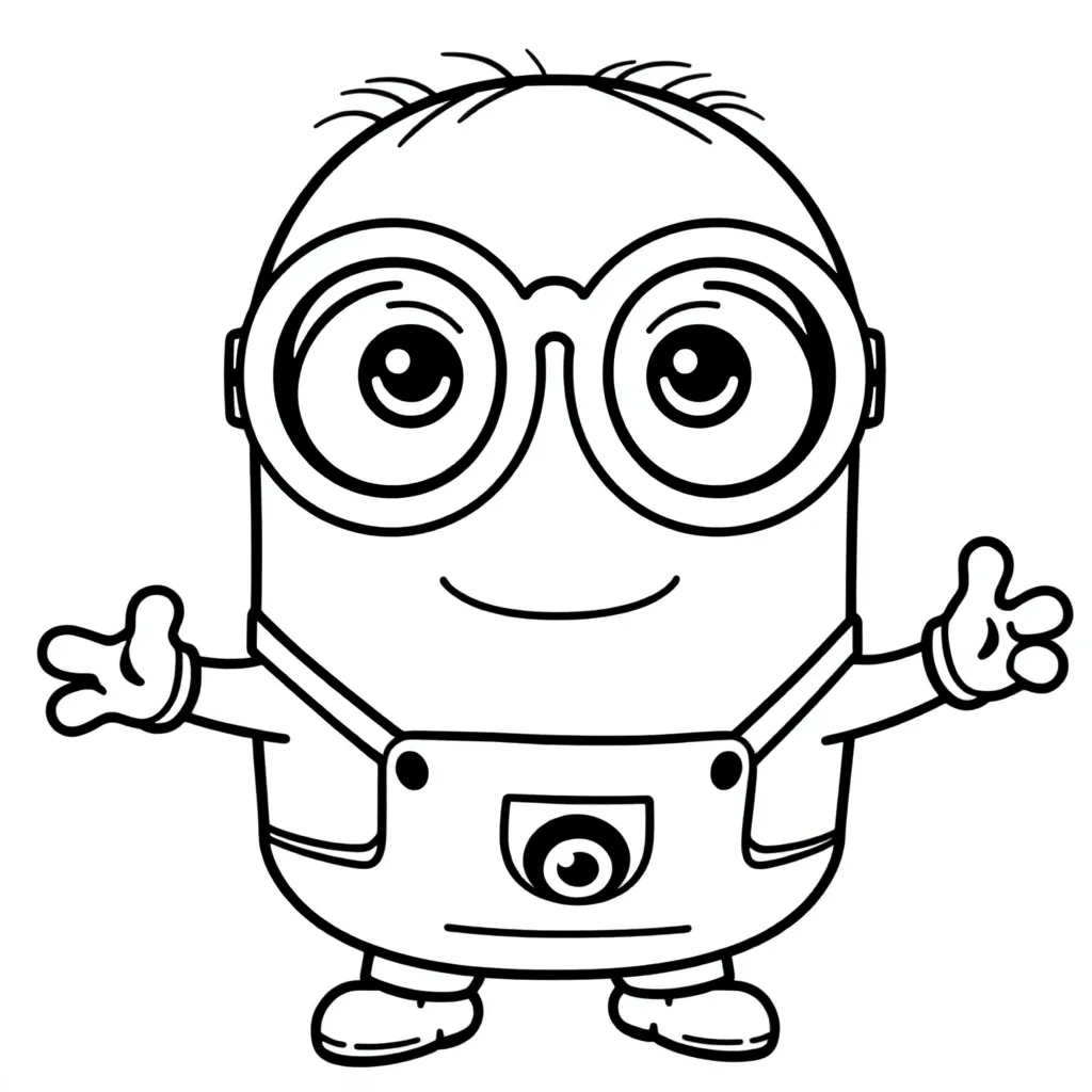 Minions Cartoon Grappig Kinderen Creatief coloring page for children