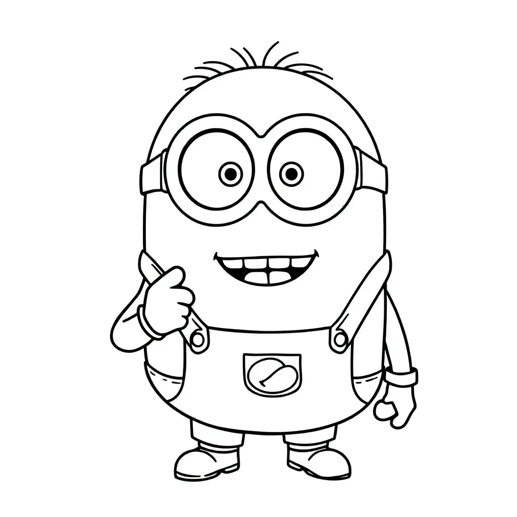 Minions Cartoon Grappig Kinderen Tekenen coloring page for children