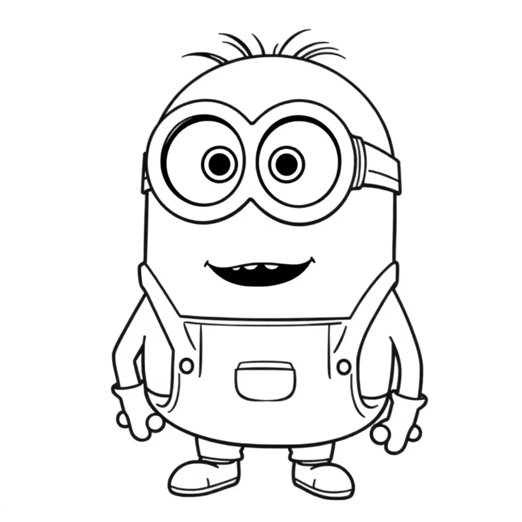 Minions Cartoon Grappig Kinderen Tekenen coloring page for children