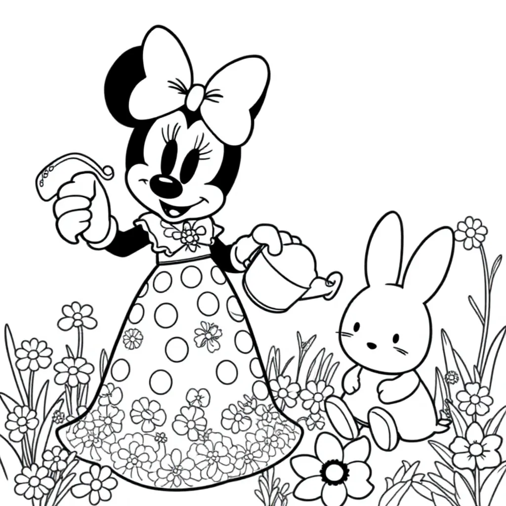 Minni Mouse Nijntje coloring page for children