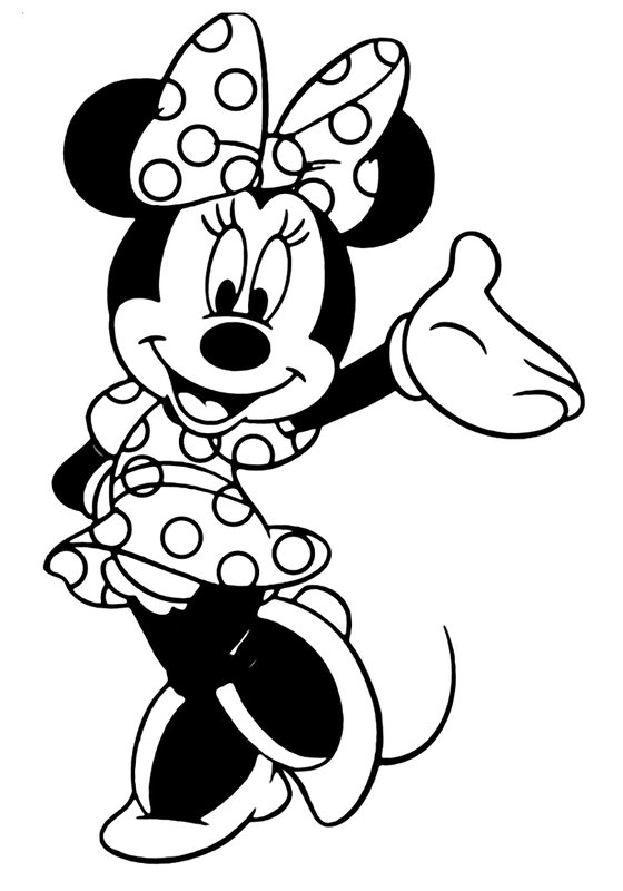 Minnie Mouse Stippen Jurk coloring page for children