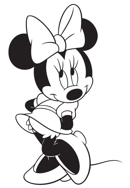 Minnie Mouse Verlegen coloring page for children