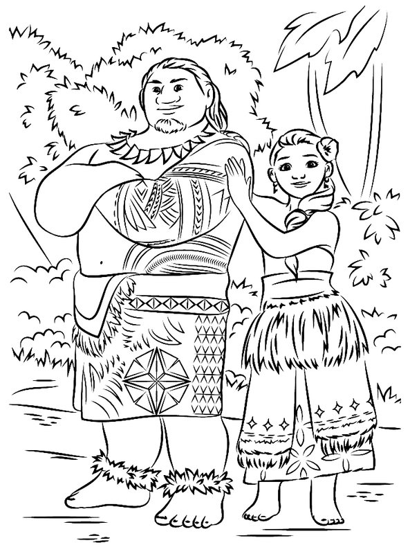 Moana Tui Und Sina coloring page for children