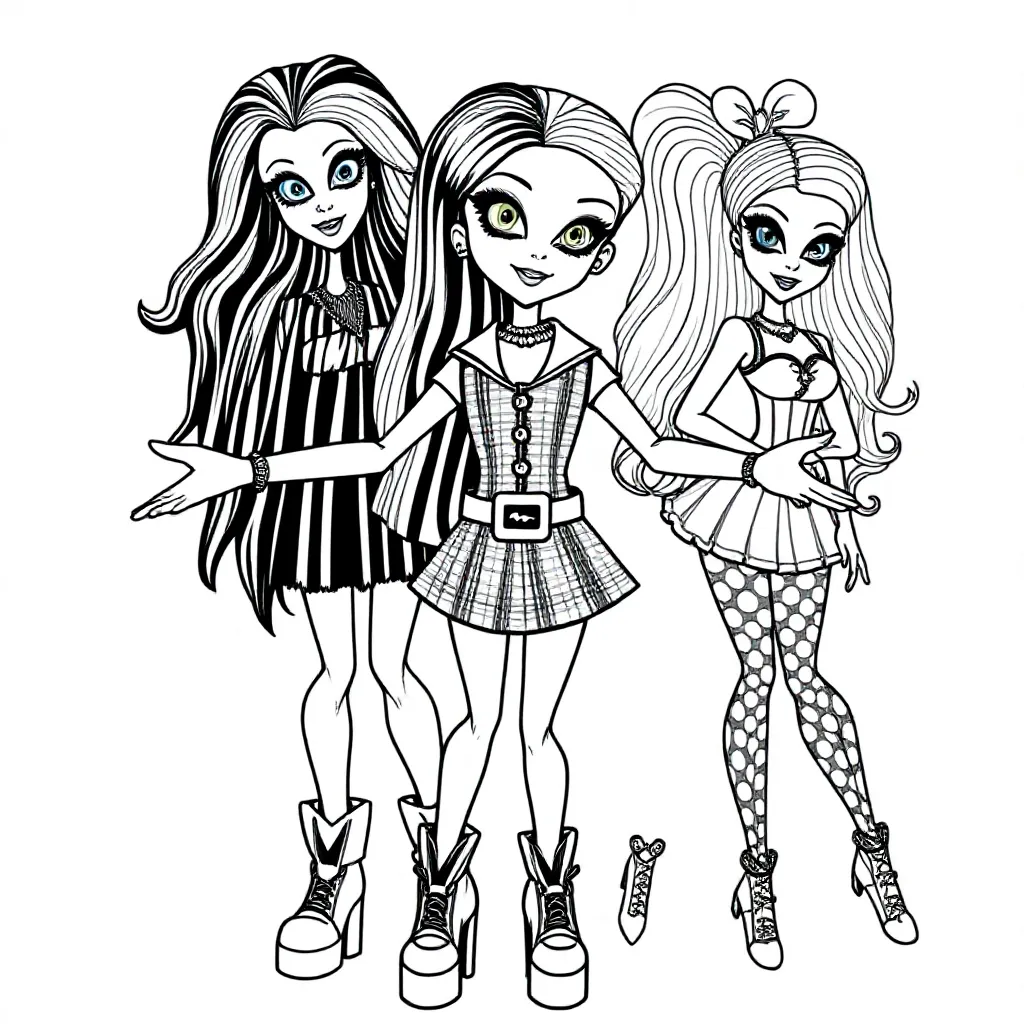 Monster High coloring page for children