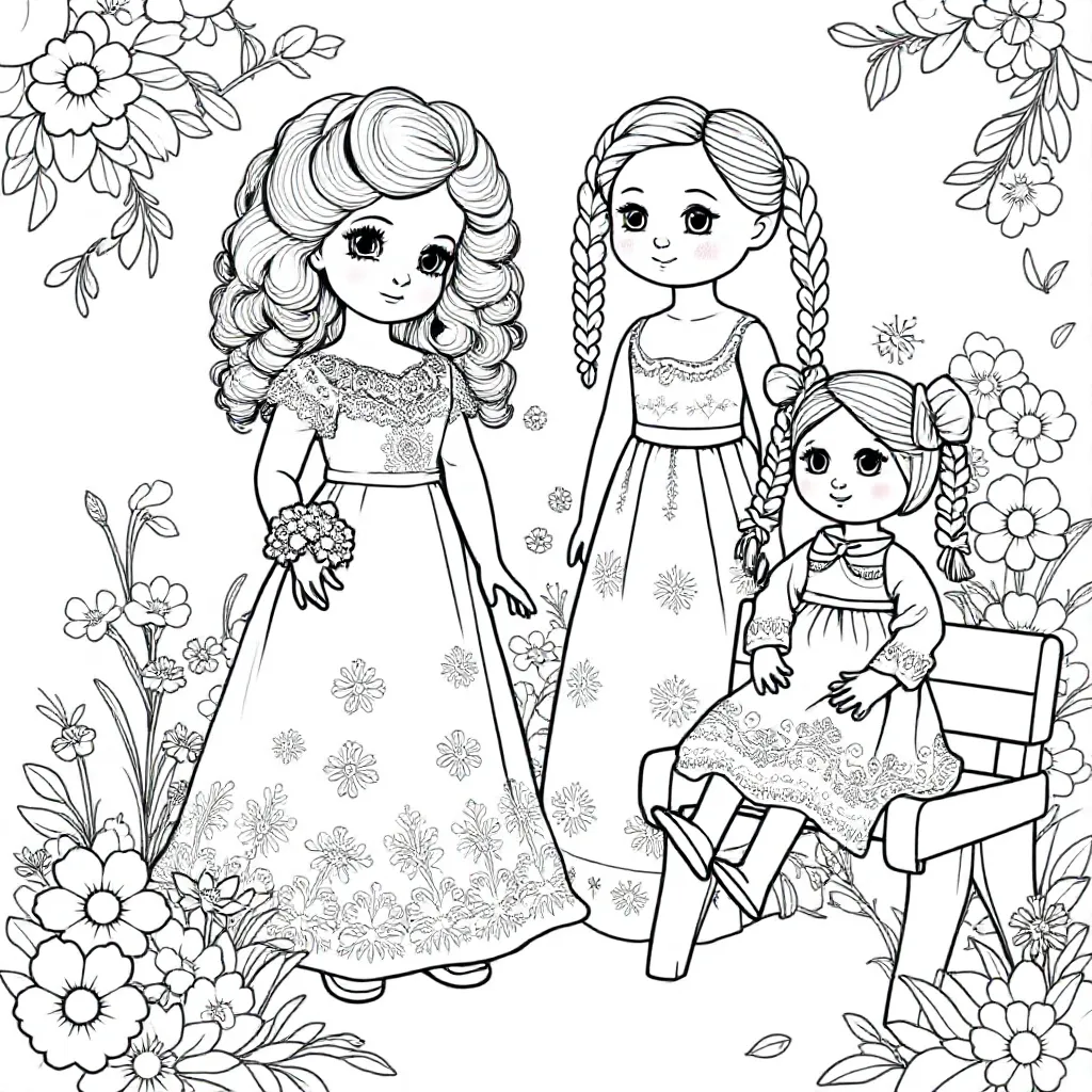 Mooie Poppetjes coloring page for children