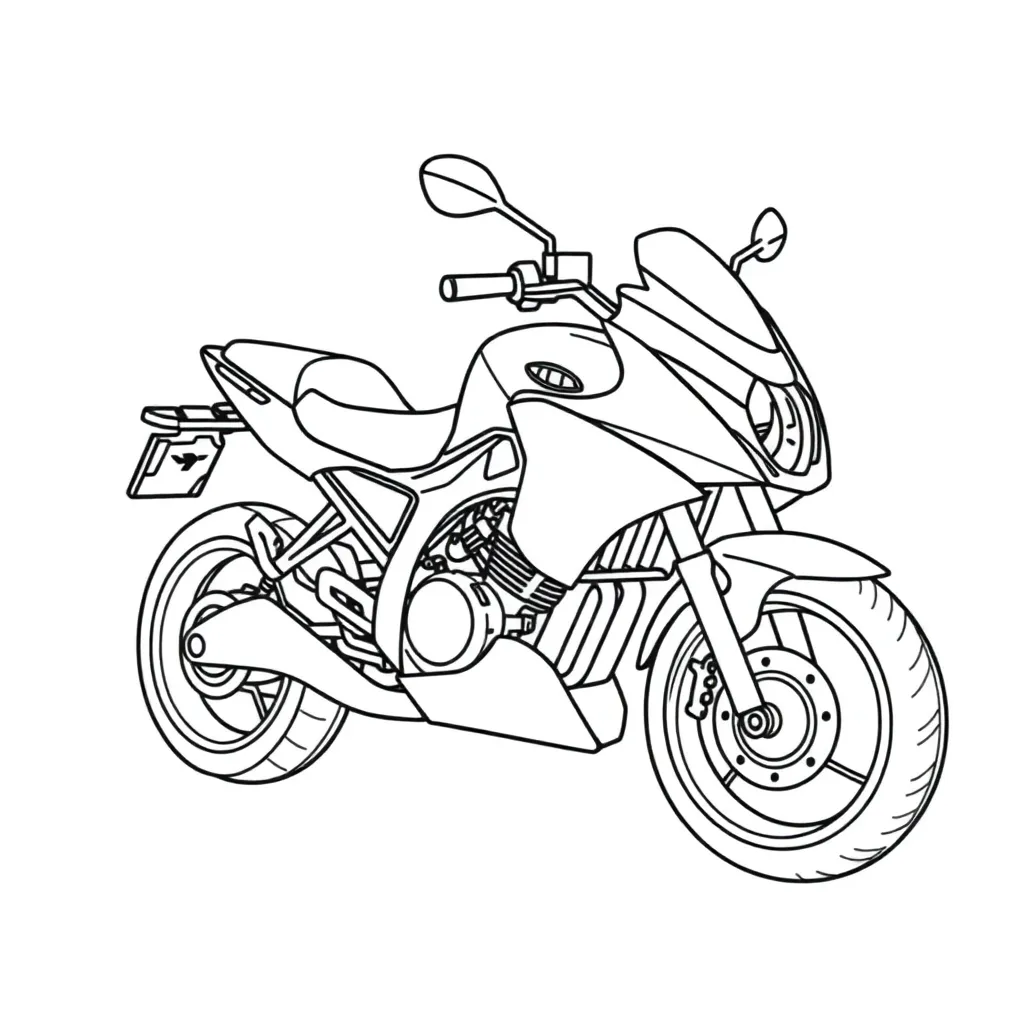 Motoren Racen Snelheid Motorrijders Techniek coloring page for children
