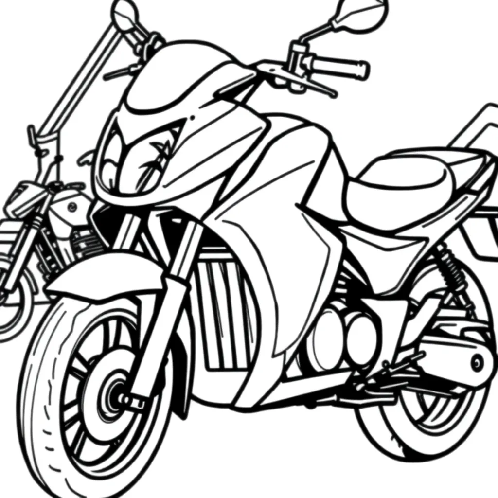 Motoren Racen Snelheid Motorrijders Techniek coloring page for children
