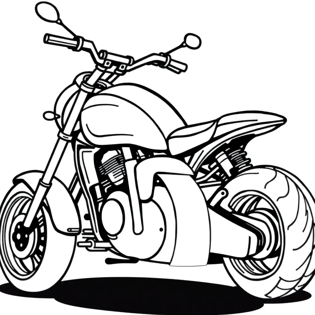 Motoren Racen Snelheid Voertuig Techniek coloring page for children