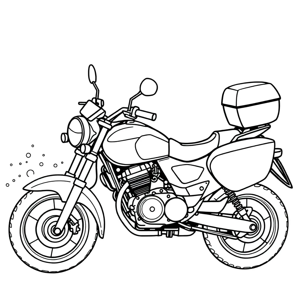 Motoren Racen Snelheid Voertuigen Motorrijden coloring page for children