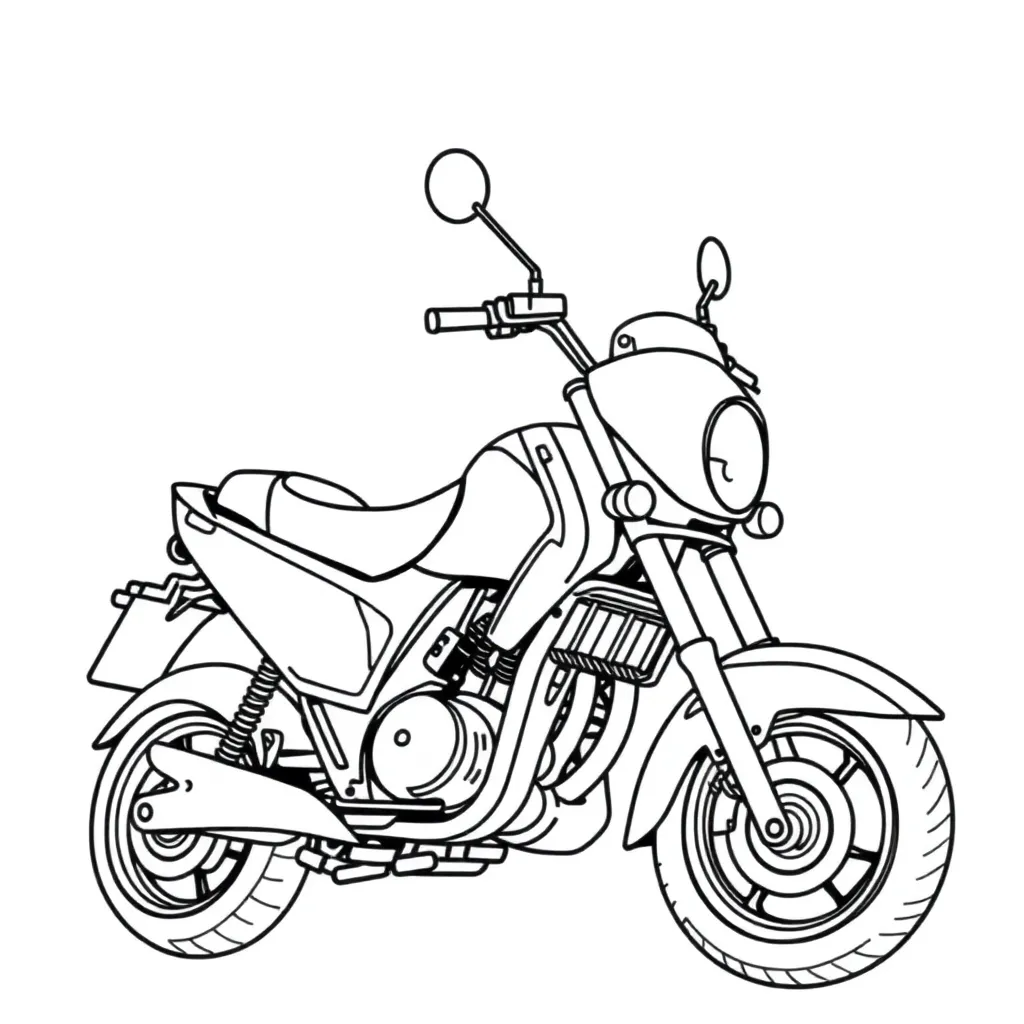 Motoren Racen Snelheid Voertuigen Techniek coloring page for children
