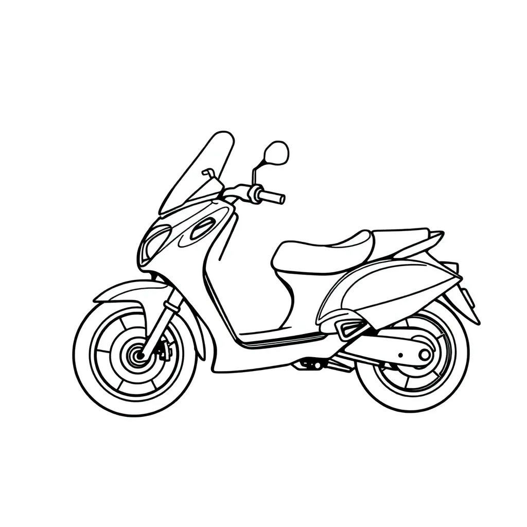 Motoren Racen Snelheid Voertuigen Techniek coloring page for children