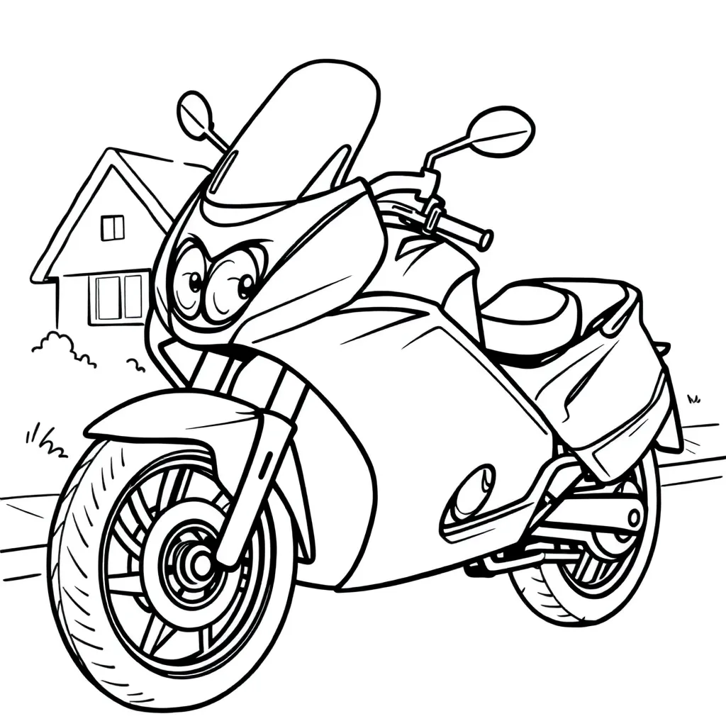 Motoren Racing Snelheid Voertuigen Motorrijden coloring page for children