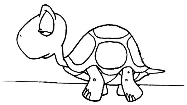Mude Schildkrote coloring page for children