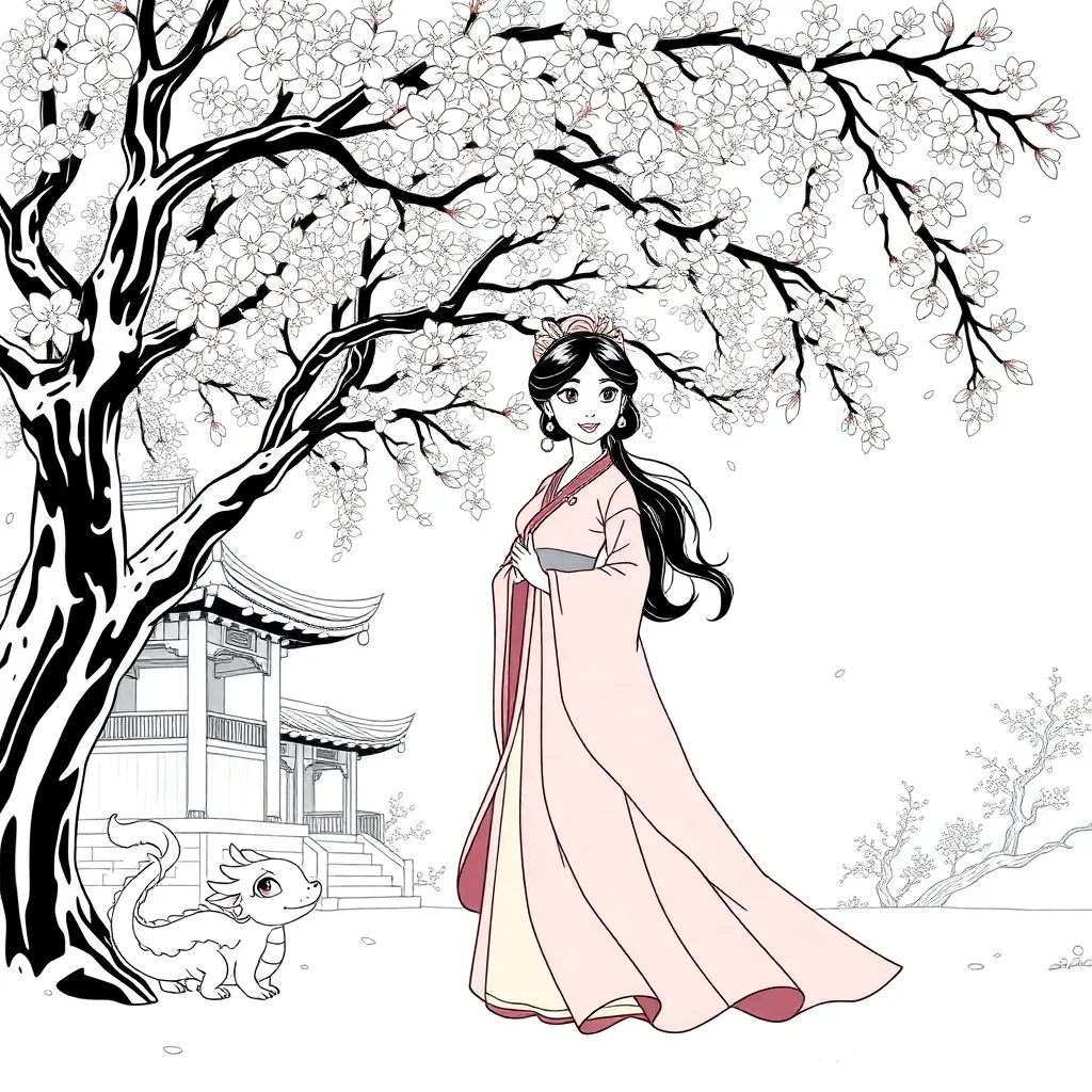 Mulan Disney Prinses Animatiefilm Avontuur coloring page for children
