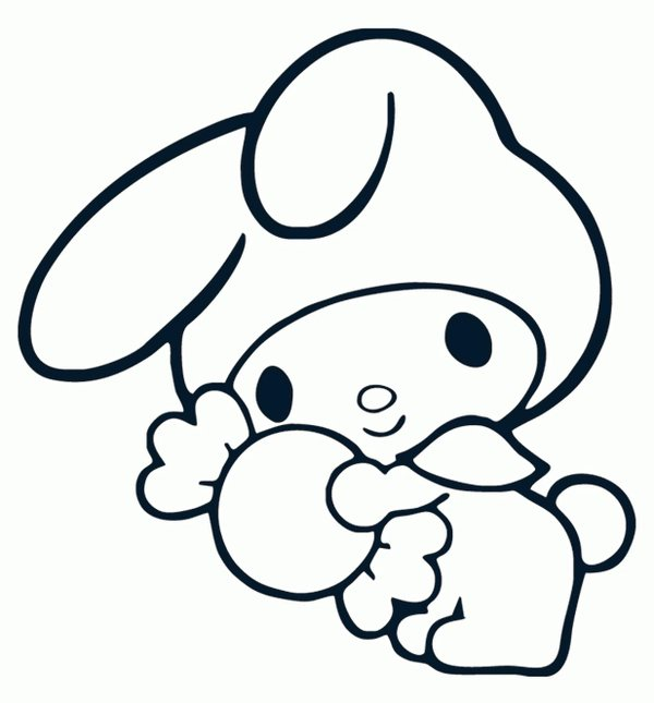 My Melody Candy coloring page for children