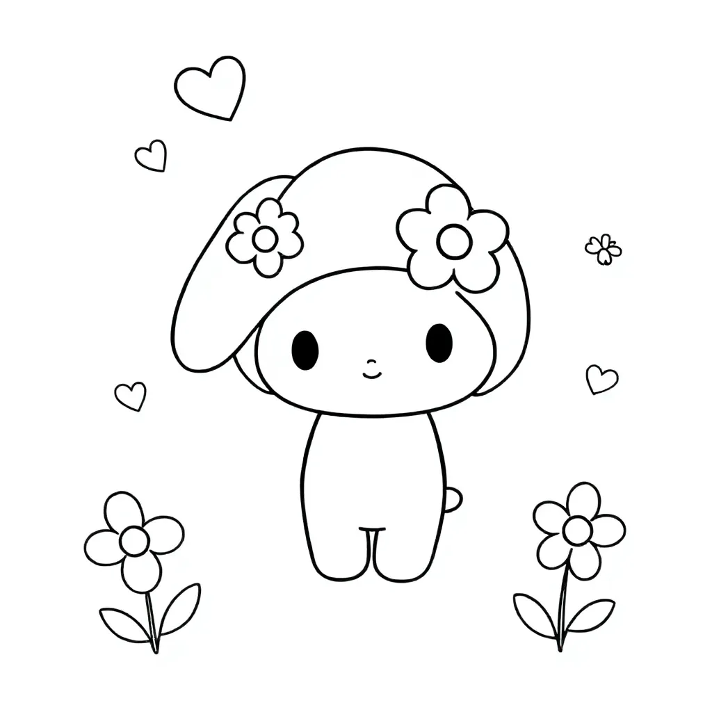 My Melody coloring page for children