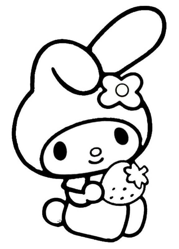 My Melody Y Fresa coloring page for children