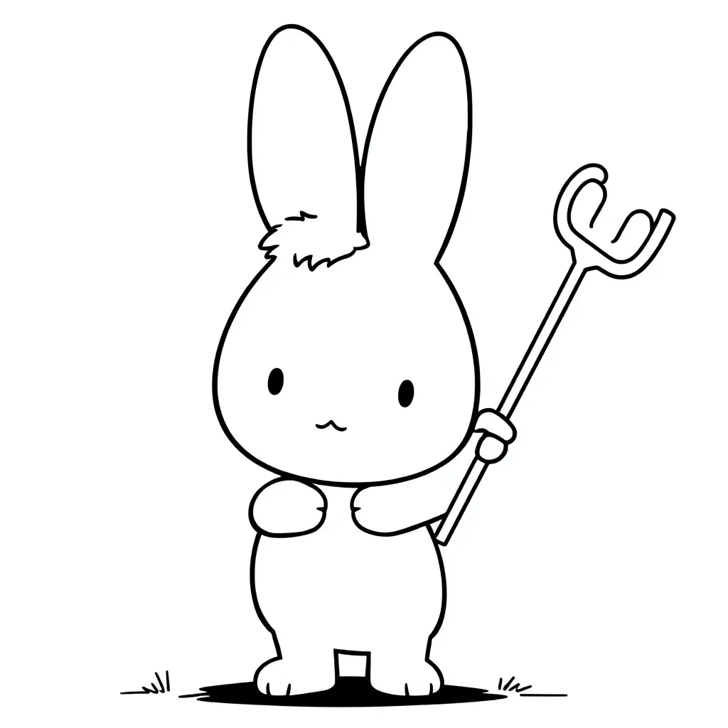 Nijntje Kleurplaat Bij Opa Oma Pluis coloring page for children