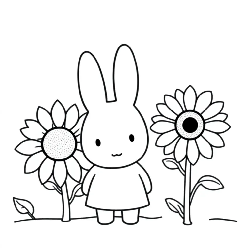 Nijntje Op De Boerderij coloring page for children