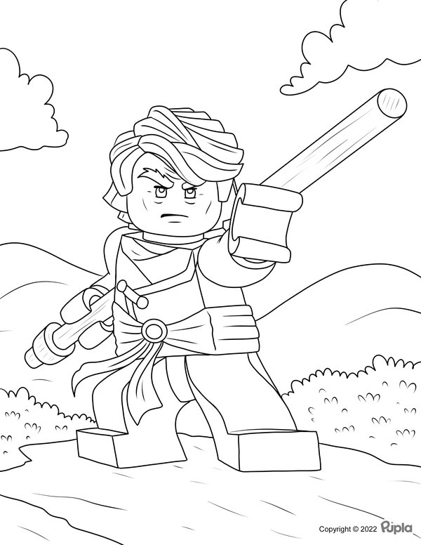 Ninjago Halteschwert coloring page for children