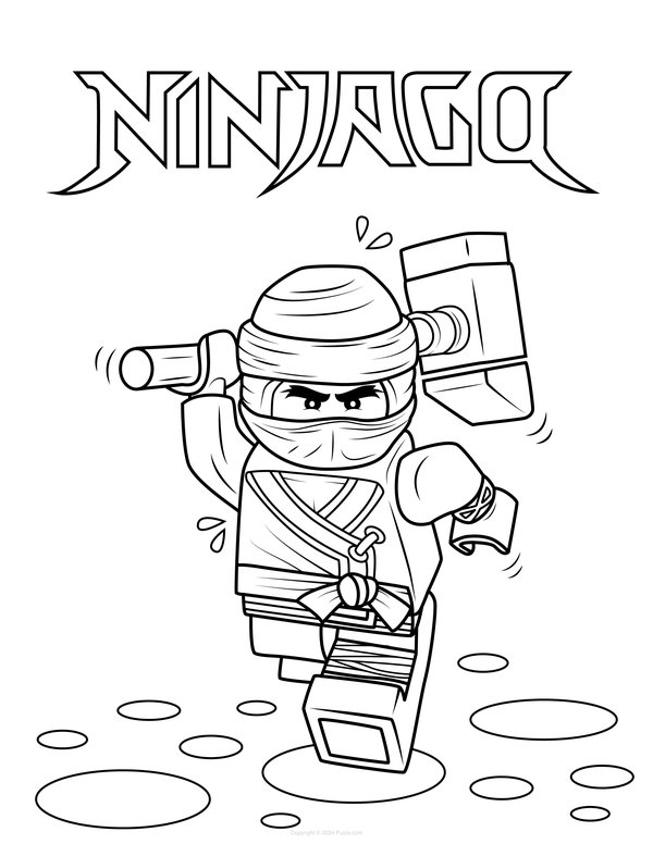 Ninjago Hammer coloring page for children