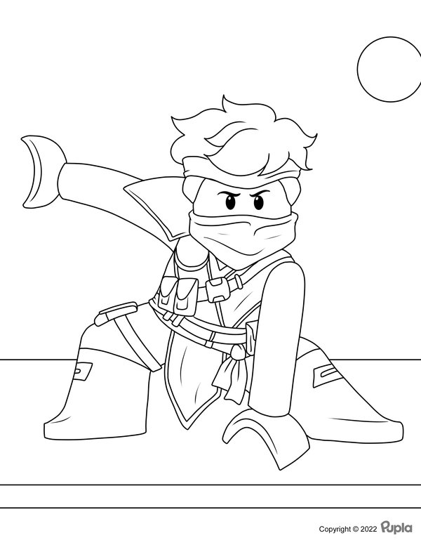 Ninjago mit Maske coloring page for children