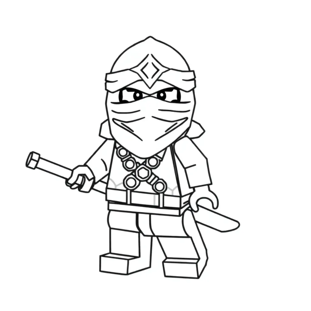 Ninjago Ninja Avontuur Actie Spel coloring page for children
