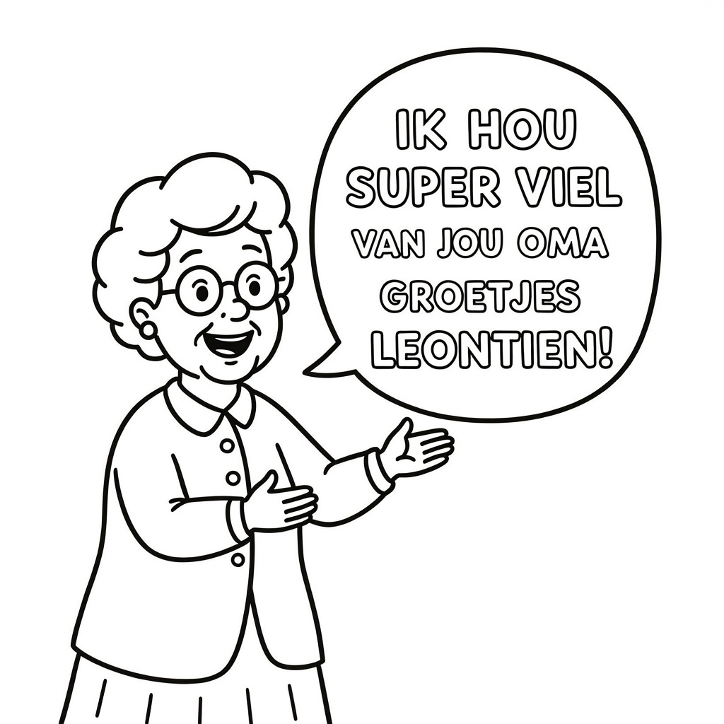 oma coloring page for children