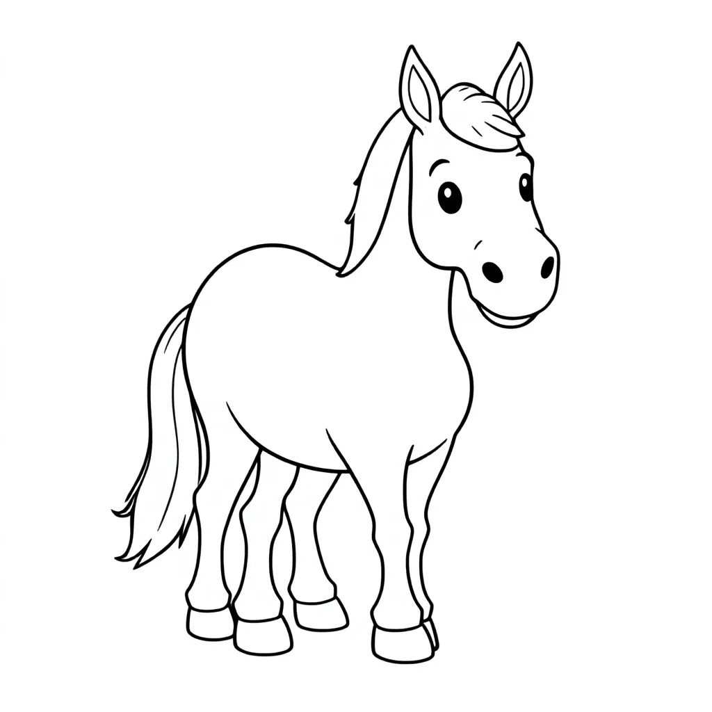 paard coloring page for children