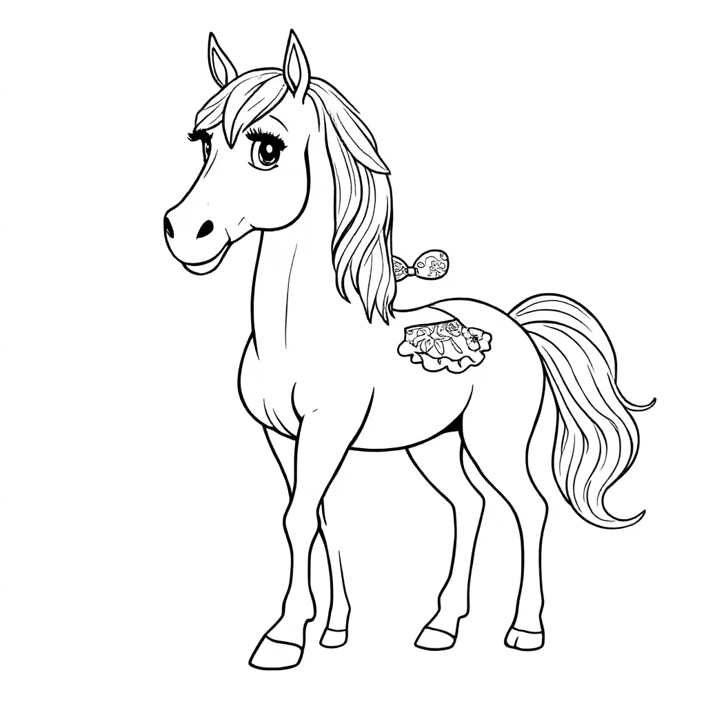 Paard Met Een Bikini Aan coloring page for children