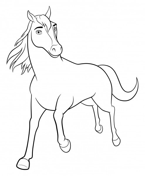 Paard Spirit coloring page for children