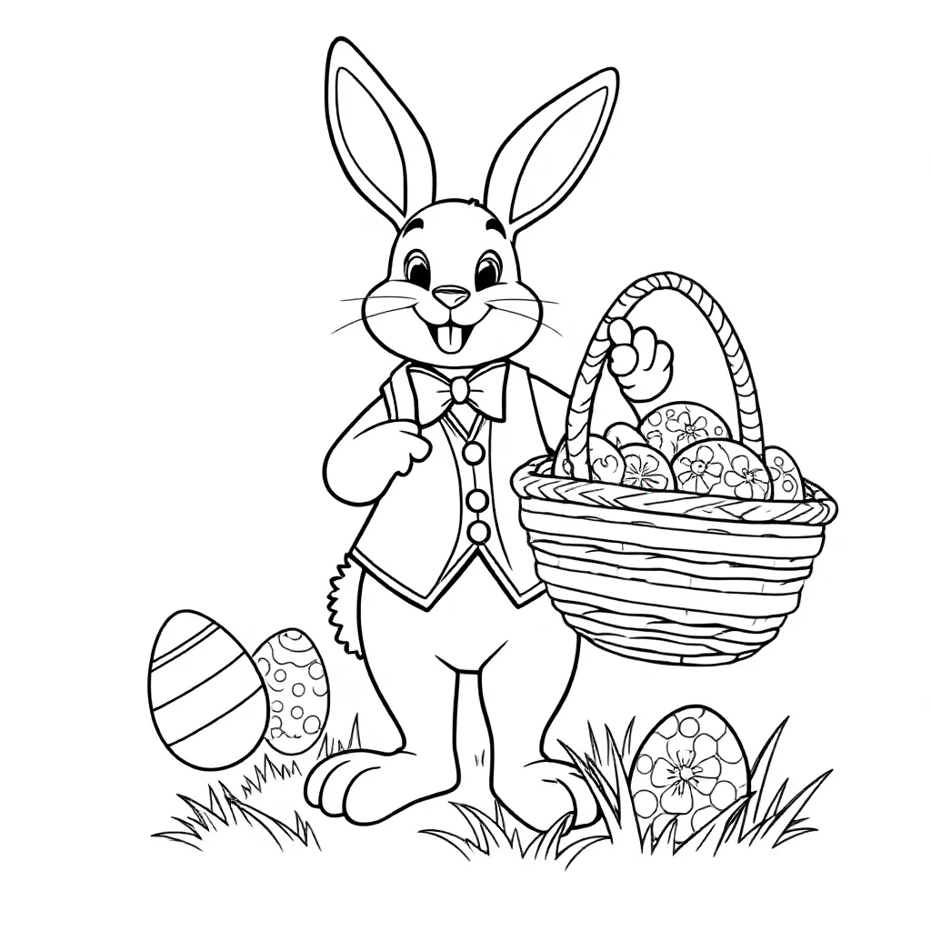 Paashaas coloring page for children