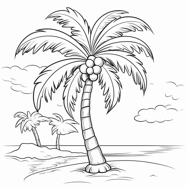 Palmera coloring page for children
