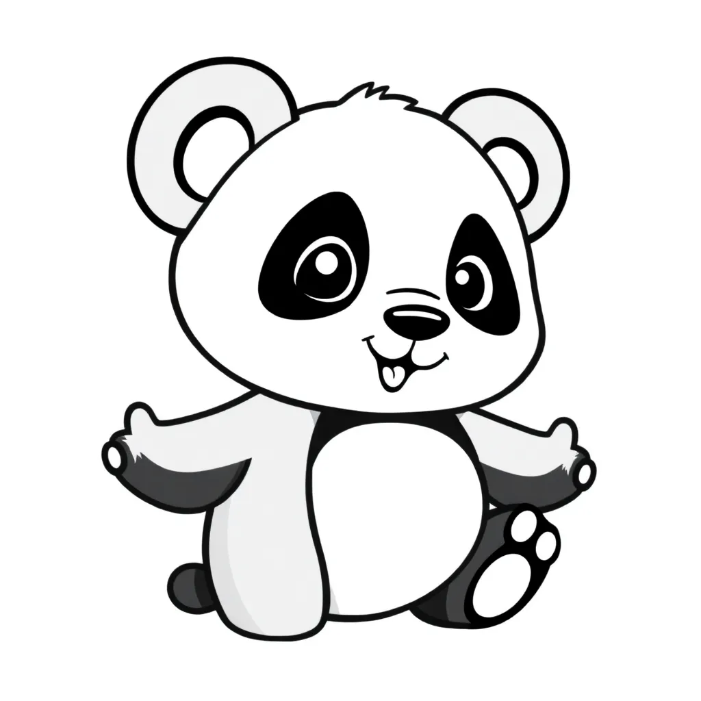 Pandabeer Kleurplaten coloring page for children