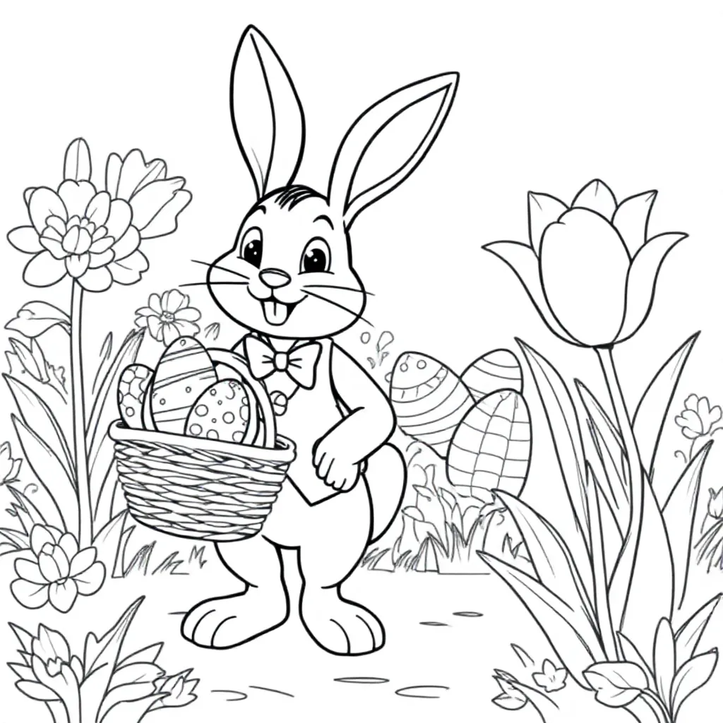 Pasen coloring page for children