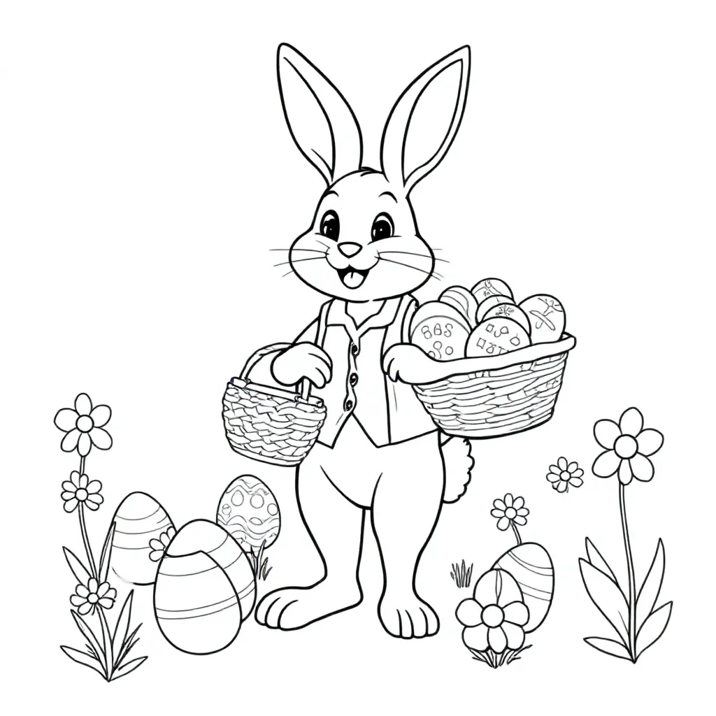 Pasen coloring page for children