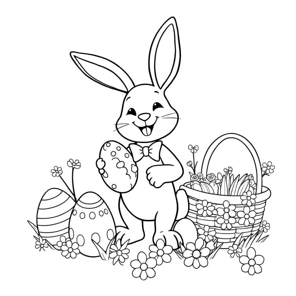 Pasen kleurplaat voor kinderen