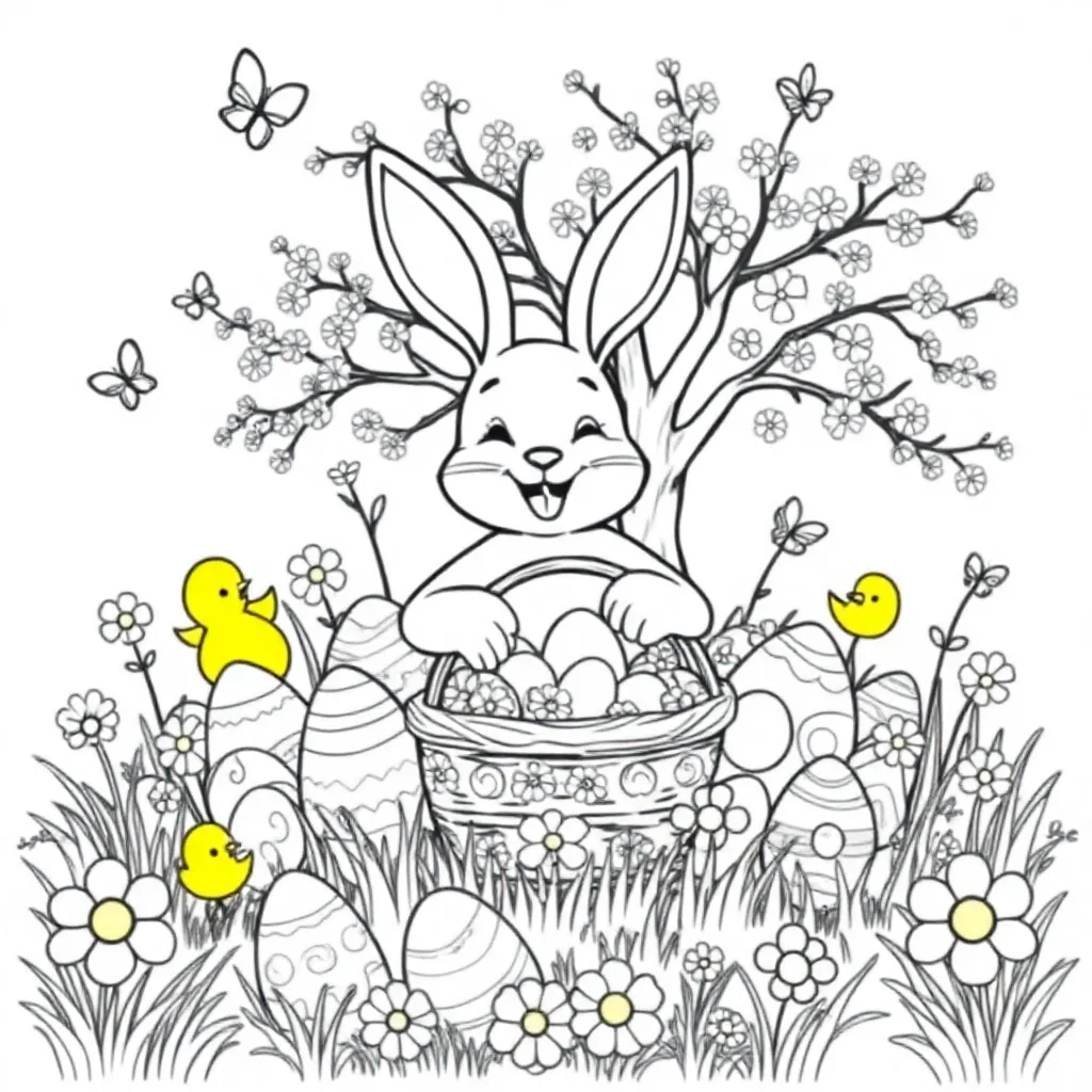 Pasen coloring page for children