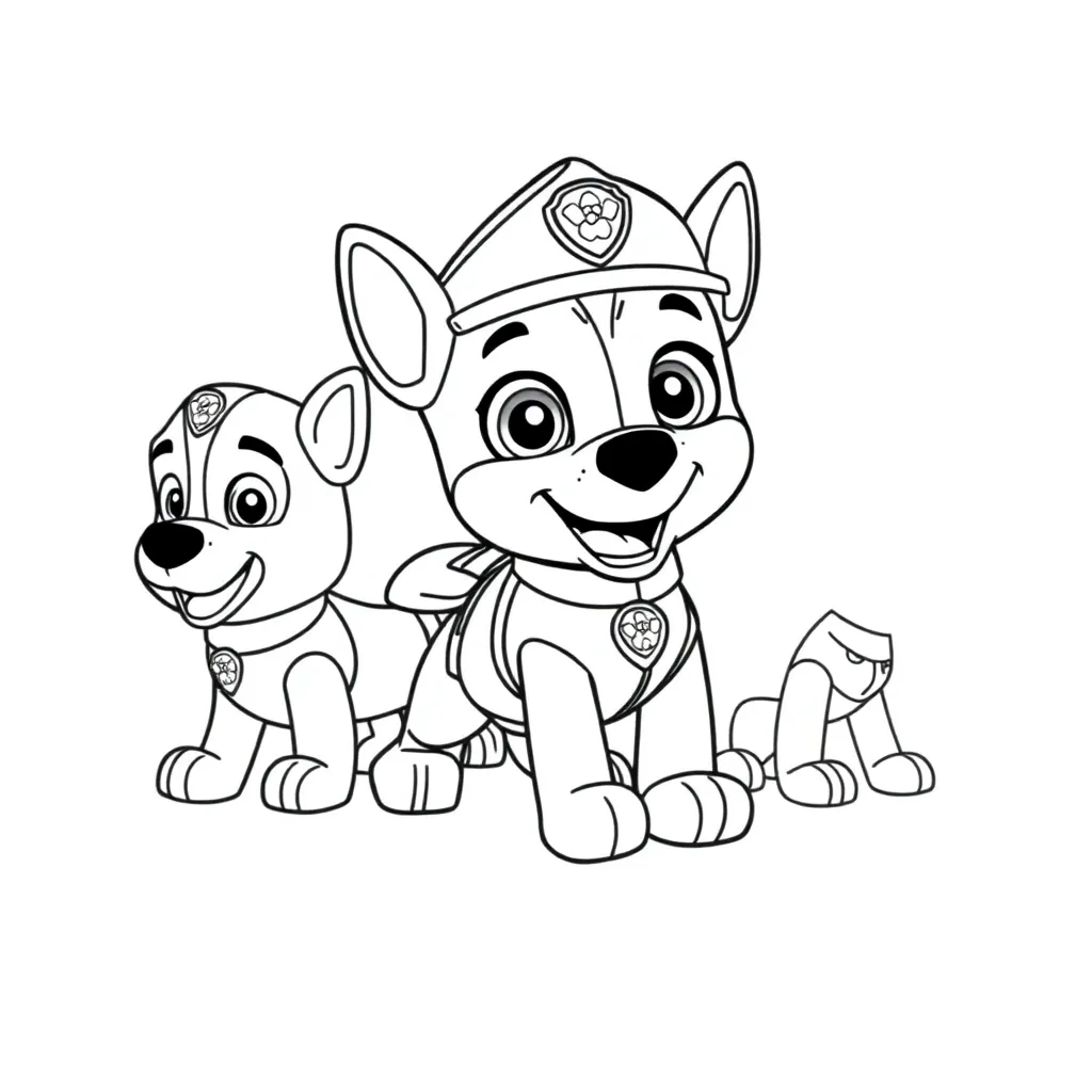 Paw Patrol Avontuur Helden Kindvriendelijk Rescue coloring page for children