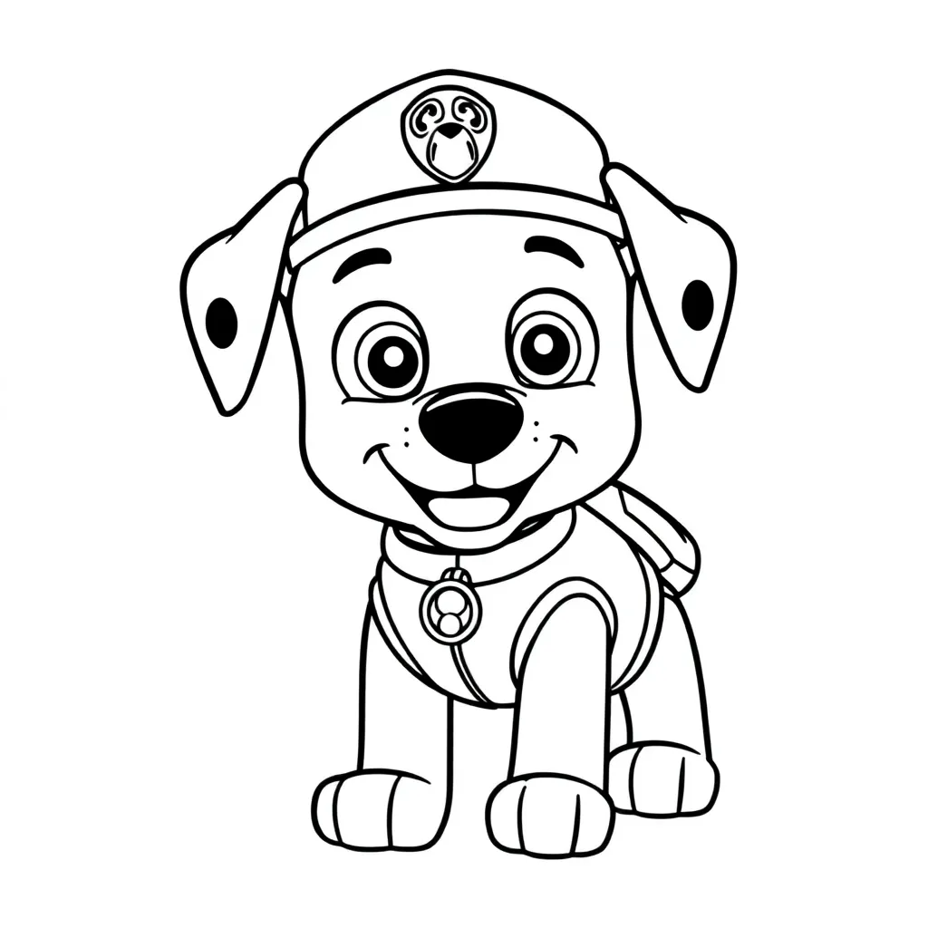 Paw Patrol Helden Avontuur Kindvriendelijk Cartoon coloring page for children
