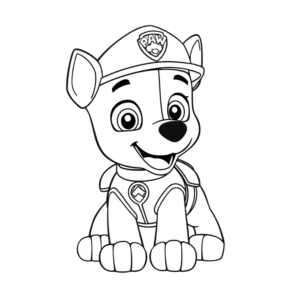 Paw Patrol Honden Avontuur Redding Cartoon coloring page for children