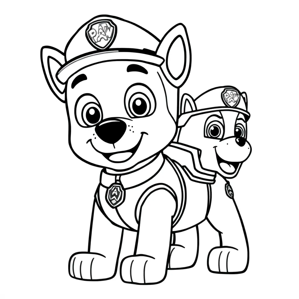 Paw Patrol Honden Avontuur Redding Cartoon coloring page for children