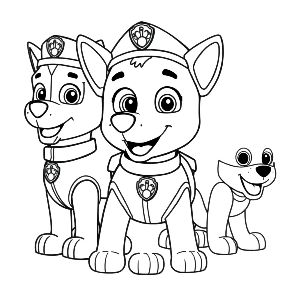 Paw Patrol Honden Avontuur Redding Cartoon coloring page for children